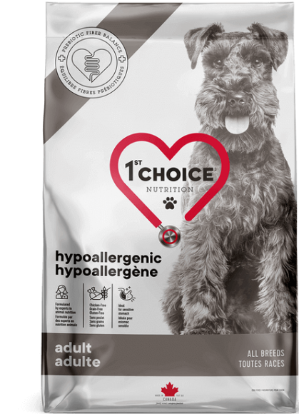 Корм 1st Choice Hypoallergenic для взрослых собак всех пород (с уткой)