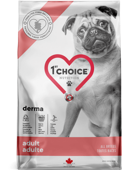 Корм 1st Choice Derma для взрослых собак всех пород с гиперчувствительной кожей (с лососем)