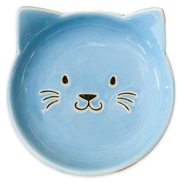 Блюдце Mr.Kranch Мордочка кошки керамическое 80 мл голубое
