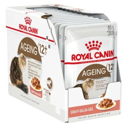 Консервы Royal Canin Ageing 12+ для пожилых кошек кусочки в соусе 12 шт