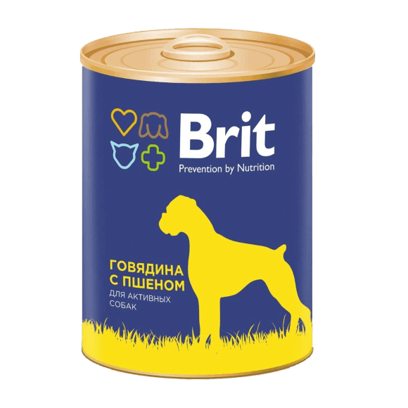 Консервы для собак Brit Premium Beef and Millet (говядина и пшено)