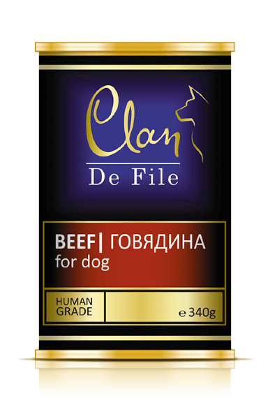 Консервы Clan De File № 60 для взрослых собак (говядина)