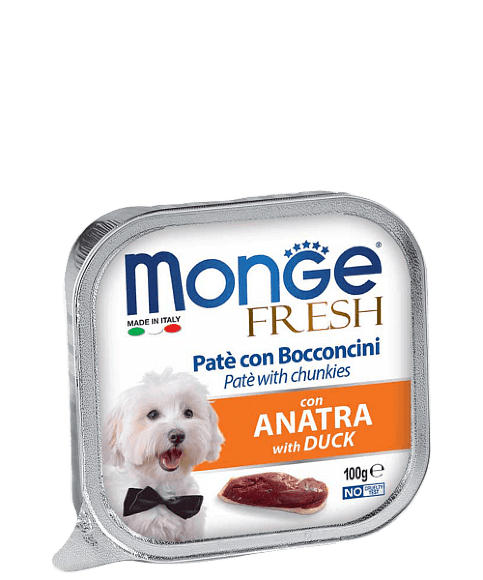 Консервы Monge Dog Fresh для собак паштет из утки (32 шт)