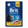 Паучи Brit для взрослых кошек с лососем и форелью 14 шт