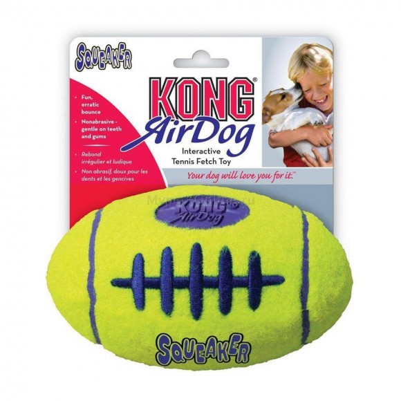 Игрушка Kong для собак Air "Регби" большая 19 см