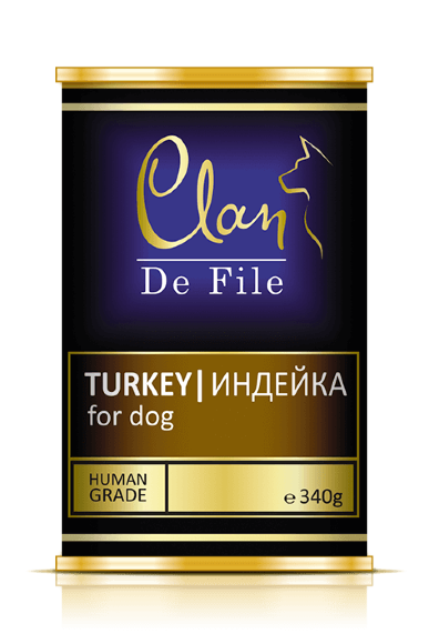 Консервы Clan De File № 62 для взрослых собак всех пород (индейка)