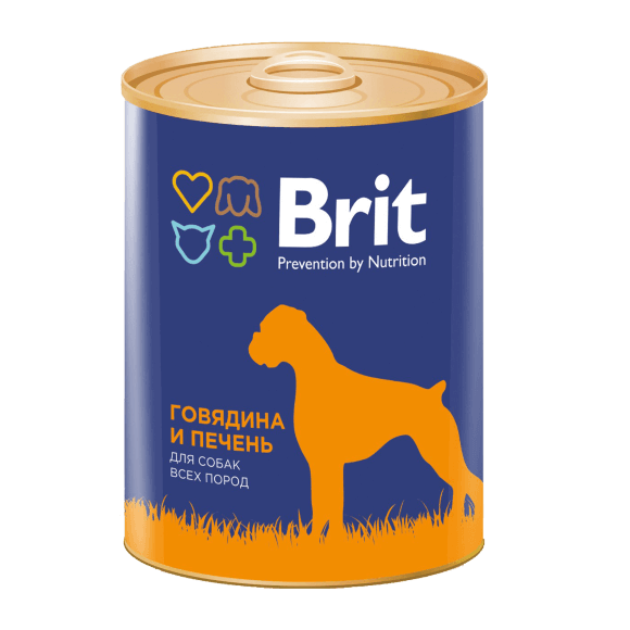 Консервы для собак Brit Premium Red Meat and Liver (говядина и печень)