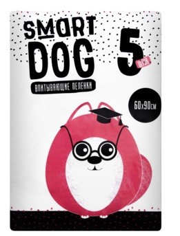 Пелёнки впитывающие Smart Dog для собак 60х90 см (5 шт)
