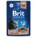 Паучи Brit для взрослых стерилизованных кошек с куриной печенью в соусе 14 шт