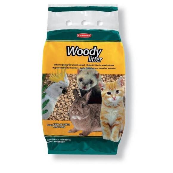 Наполнитель Padovan Woody Litter древесный для кошек, птиц и мелких домашних животных (5кг/10л)