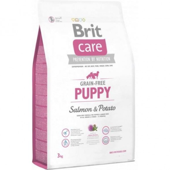 Корм Brit Care Puppy Salmon & Potato беззерновой для щенков (с лососем и картофелем)