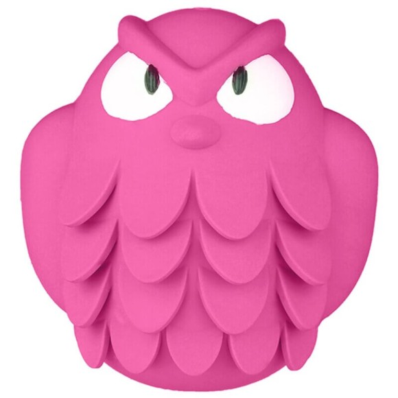 Игрушка Mr.Kranch Сова для собак розовая с ароматом бекона, 13 см