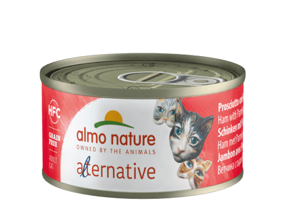 Kонсервы Almo Nature Alternative для кошек (ветчина и пармезан) 24 шт
