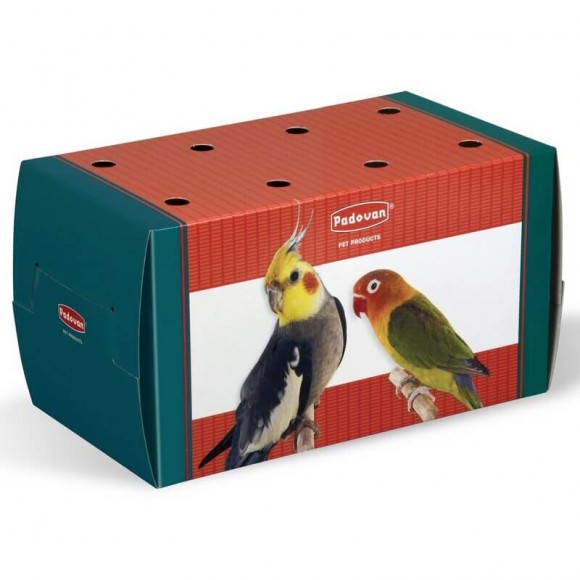 Переноска Padovan Trasportino Grande одноразовая картонная для грызунов и птиц (22,5х12.5х12.5см)