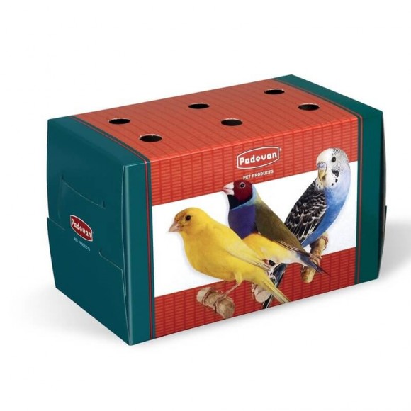 Переноска Padovan Trasportino Piccolo одноразовая картонная для грызунов и птиц (16х9х10см) 