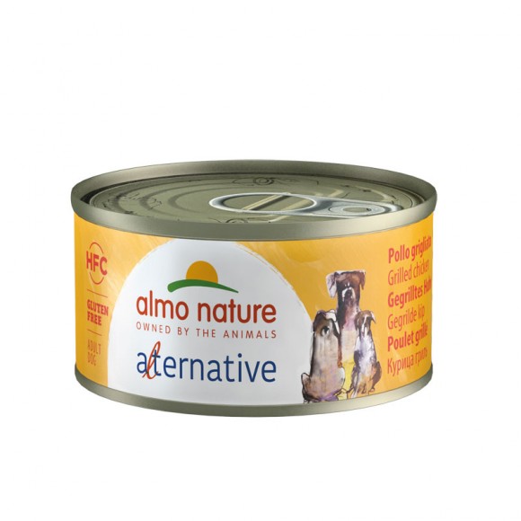 Консервы Almo Nature Alternative для собак курица гриль (55% мяса) 24 шт