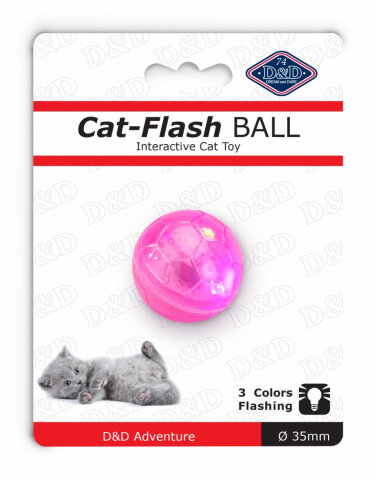 Игрушка интерактивная EBI мяч светящийся для кошек (розовый)
