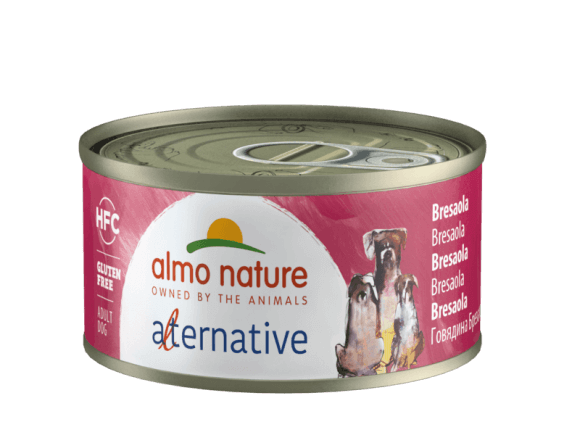 Консервы Almo Nature Alternative для собак говядина брезаола (55% мяса)