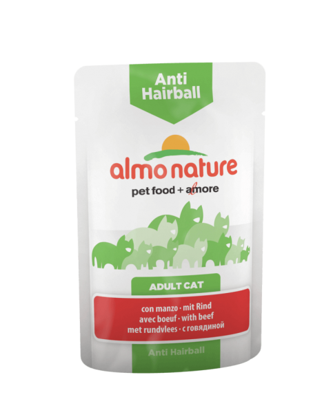 Паучи Almo Nature Anti Hairball для кошек (с говядиной)