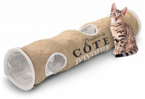 Туннель EBI Cote Divoire шуршащий для кошек (бежевый)