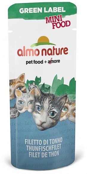 Лакомство для кошек Almo Nature Green Label Mini Food филе тунца