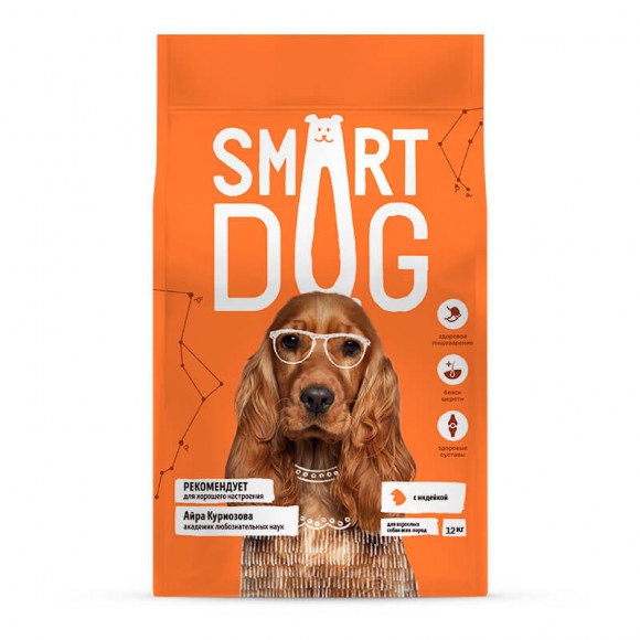 Корм Smart Dog для взрослых собак (с индейкой)