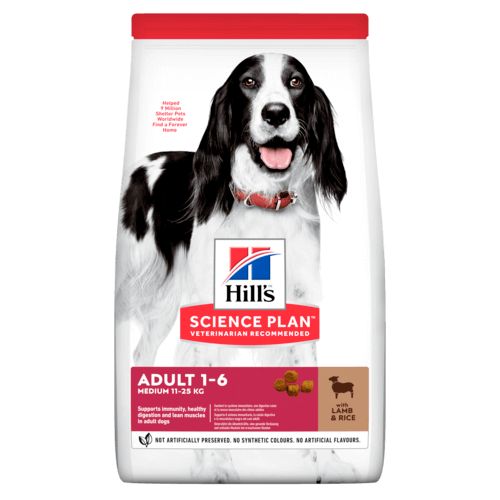 Корм Hill's Science Plan для взрослых собак средних пород с ягненком и рисом