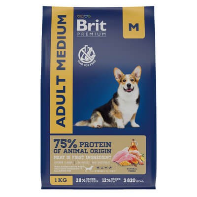 Корм Brit Premium By Nature Adult M для врослых собак средних пород