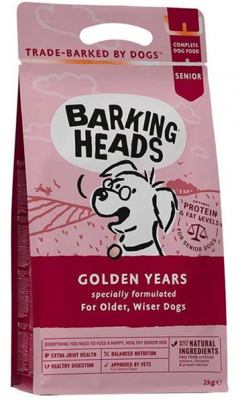 Корм Barking Heads Golden Years золотые годы для собак старше 7 лет (с курицей и рисом)