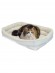 Лежанка MidWest Double Bolster для собак и кошек флисовая с двойным бортом 44х29 см белая