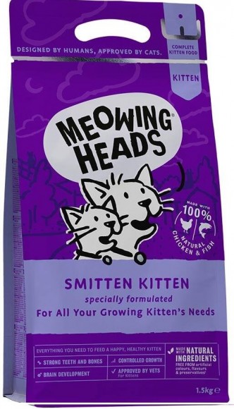 Корм для котят Meowing Heads Smitten Kitten восторженный котенок (курица и рис)
