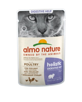 Паучи Almo Nature Digestive Help для улучшения работы кишечника для кошек (с птицей)