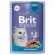 Паучи Brit для взрослых стерилизованных кошек с перепелкой в желе 14 шт