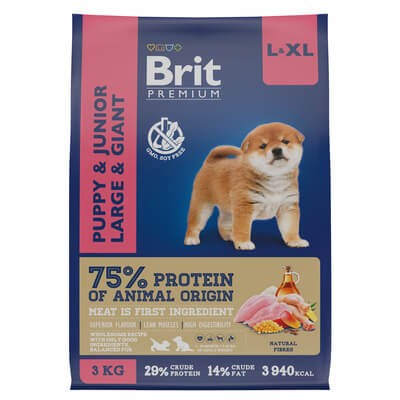 Корм Brit Premium by Nature Junior L для молодых собак крупных пород