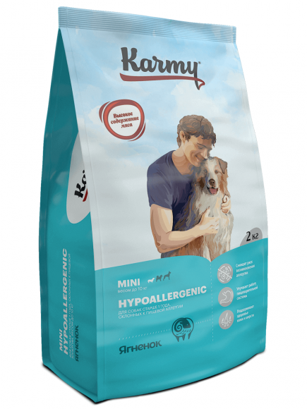 Корм Karmy Mini Hypoallergenic для собак мелких пород склонных к пищевой аллергии (ягненок)