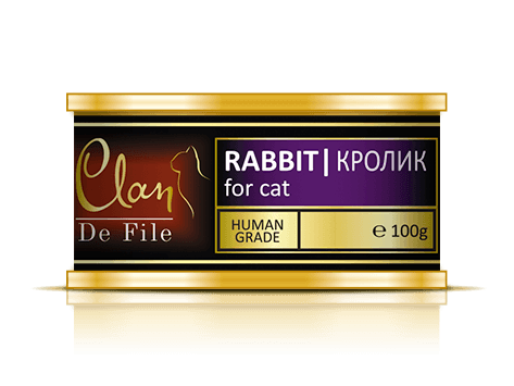 Консервы Clan De File № 74 для кошек (кролик)