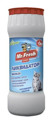Ликвидатор запаха Mr.Fresh Expert 2 в 1 для кошачьих туалетов 500 мл (порошок)