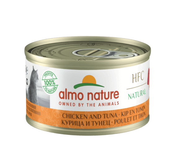 Консервы Almo Nature для кошек с курицей и тунцом (75% мяса)