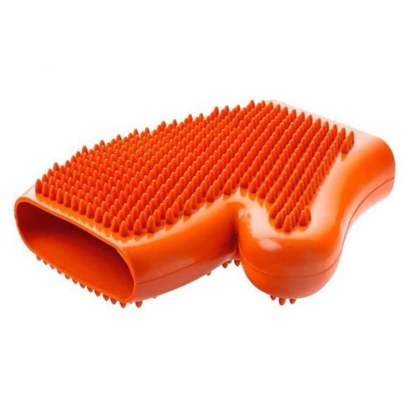 Перчатка Hunter Smart для вычесывания шерсти резиновая оранжевая