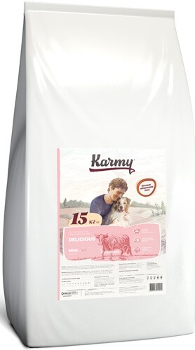 Корм Karmy Delicious Mini для собак мелких пород привередливых в питании (телятина)
