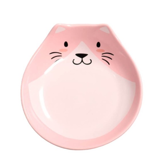 Миска Mr.Kranch Мордочка кошки керамическая 200 мл, розовая