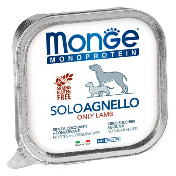 Консервы Monge Dog Monoprotein Solo для собак паштет из ягненка 150г (24 шт)