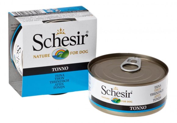 Консервы Schesir для собак тунец в овощном желе
