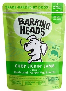Паучи для собак Barking Heads Chop Lickin’ Lamb мечты о ягненке (с ягненком) 10 шт.