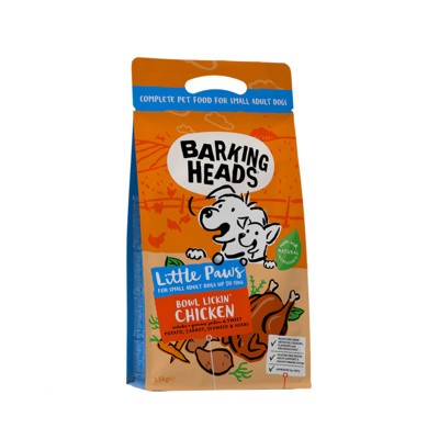 Корм Barking Heads "До последнего кусочка" для собак малых пород с чувствительным пищеварением (с курицей и рисом) 