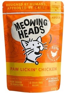 Паучи Barking Heads Paw Lickin’ Chicken для кошек куриное наслаждение (с курицей и говядиной) 10 шт.