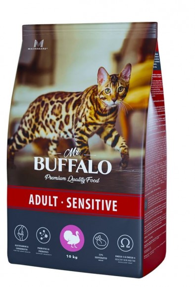 Корм Mr.Buffalo Adult для взрослых кошек (индейка)