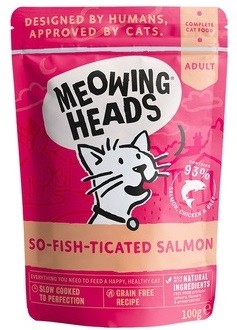 Паучи Barking Heads So-fish-ticated Salmon фиш-гурман для кошек (с лососем, курицей и говядиной) 10 шт.