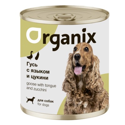 Консервы для собак Organix рагу из гуся с языком и цукини (9 шт)
