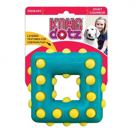 Игрушка для собак Kong Dotz квадрат большой 13 см
